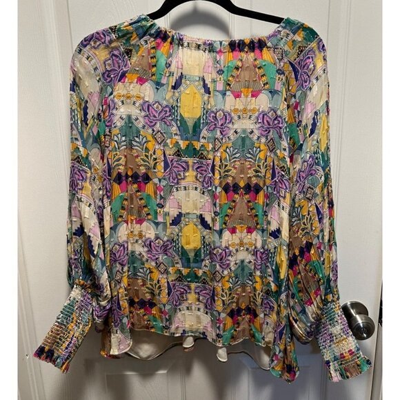 Chufy | Inka Tasseled‎ Blouse Multicolor Sz S - Picture 4 of 10